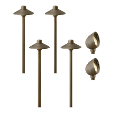 Arlmont Co Kacie Matte Bronze Low Voltage Hardwired Led Configurable Landscape Lighting Kit Wayfair
