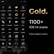 1100 Gold Iphone Ios 14 App Icons Pack Gold Icon Aesthetic Etsy Gold Iphone Gold App App Icon