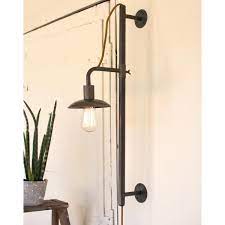 Industrial Vertical Sliding Wall Sconce Copper Wall Sconce Plug In Wall Sconce Wall Lamp Shades
