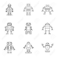 Collection of robot cliparts black (42) robots clipart black and white.png robot clip art outline Robot Icons Set Outline Set Of 9 Robot Vector Icons For Web Royalty Free Cliparts Vectors And Stock Illustration Image 83980933