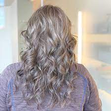 Vibrant Salon Spa Fredericton Vibrantsalonspafredericton Ibrantsalonspafredericton Grey Blending Done By Kristencla Long Hair Styles Balayage Hair Styles