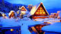 Christmas Winter Log Cabin