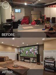 A Naperville Basement Before After Pictures Basement Makeover Basement Remodeling Basement Design