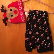Atmosphere Reindeer Leggings S Matching Beanie
