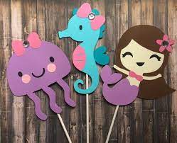 Under The Sea Centerpiece Beach Party Baby Shower Decoration Mermaid Birthday De Mermaid Party Decorations Mermaid Birthday Decorations Mermaid Baby Showers