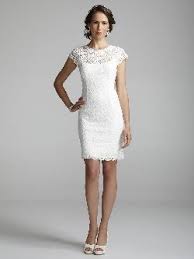 Davids Bridal Wedding Dress Short Lace Cap Sleeve Dress With Exposed Zipper Looooove Short Lace Wedding Dress Short Wedding Dress Rehearsal Dress