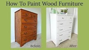 How To Paint Wood Furniture Youtube
