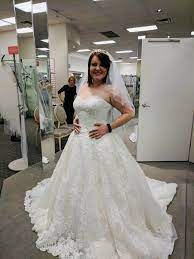 Ivory/whisper pink lace ball gown with sweetheart. Oleg Cassini Oleg Cassini Lace Ball Gown New Wedding Dress Save 28 Stillwhite