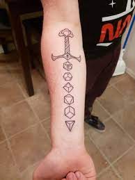 Art Really Happy With How My New Tattoo Came Out Dnd Gaming Tattoo Dice Tattoo Tattoos