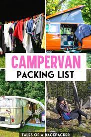 Campervan Essentials All The Campervan Equipment You Need Packing Tips For Travel Rv Packing List Packing List For Travel