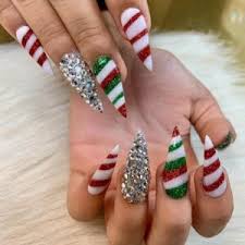 Xmas nails christmas nails diy nails christmas holiday christmas trees green christmas christmas greenery christmas decorations christmas nail art designs. Coffin Christmas Nails Art Designs Idea Christmas Nails To Try This Year