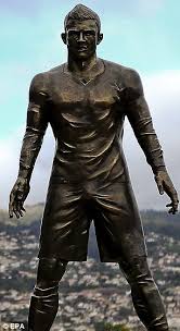 Cristiano ronaldo has the looks, the medals and the money. Cristiano Ronaldo Statue Accused Of Being Overly Generous In Shorts Department Daily Mail Online