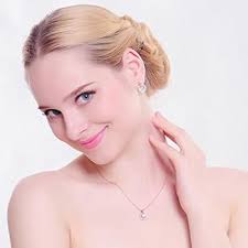 Gioielli orecchini collana donna placcato oro 18k e placcato regalo  cristalli collana regalo : Amazon.it: Moda