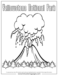 Yellowstone National Park Geyser Coloring Page Gif 670 867 Yellowstone National Park Kids Yellowstone National Park Coloring Books