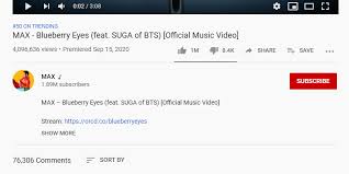 Suga of bts)' was included . Genius English Translations Max Blueberry Eyes Ft Suga English Translation Lyrics Genius Lyrics