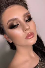 Black And Gold Smokey Eye Makeup 45 Wedding Make Up Ideas For Stylish Brides Wedding Forward Black Eye Makeup Gold Smokey Eye Smokey Eye Makeup Steps