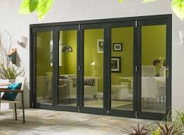 Signature narrow 3 5/8 stile & rail profile. Vufold Ultra External Bifold Doors 12ft Grey Aluminium And Oak Folding Doors Exterior External Bifold Doors Bifold Doors