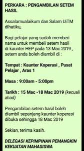 Place all furniture you have for adeptal energy. Mpp Uitm Cawangan Perak On Twitter Perkara Pengambilan Setem Hasil
