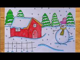 So that don't forget to subscribe our channel. Winter Season Drawing How To Draw Winter Season Winter Season Drawing Easy Easy Winter Season Drawin Yout Art Drawings For Kids Winter Drawings Easy Drawings