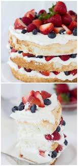 Angel Food Cake With Coconut Whipped Cream And Berries Blahnik Baker Angel Food Cake Recipes Food