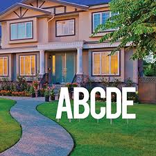Americansignletters has produced the absolute best led outdoor signs in the industry. Amazon Com Victorystore Yard Letters Alphabet Yard Decoration Bebas 18 Inch High Stakes Included White 12762 Patio Lawn Garden