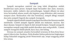 Apakah teks laporan hasil observasi mirip teks deskripsi? Tentukan Ciri Kebahasaan Teks Hasil Observasi Pada Teks Yang Berjudul Sampah Brainly Co Id