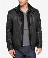 Cole Haan Men S Leather Bomber Jacket Reviews Coats Jackets Men Macy S In 2020 Mens Leather Bomber Jacket Leather Jacket Men Leather Jacket With Hood
