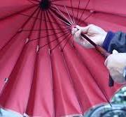 Folding umbrellas with strong Japanese structure