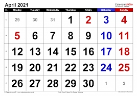 In our april 2021 calendar with holidays, you will find 30 days. A Calendar For April 2021 In 2021 Printable Calendar Design Calendar For April Free Printable Calendar Monthly