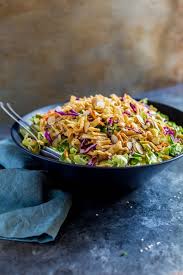 Garnish with remaining noodles, peanuts and shallots and serve immediately. Chinese Chicken Salad With Asian Dressing Confetti Bliss