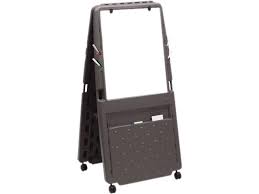 iceberg 30237 presentation flipchart easel w dry erase surface resin 33wx28dx73h charcoal