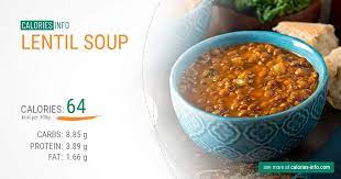 25 tasty lentil recipes for healthy and easy weeknight meals. Lentil Soup Calories In 100g Oz Standard Serving Size Half Cup And More