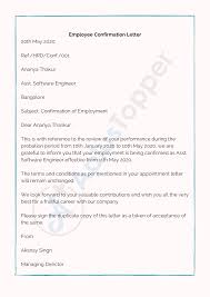 Confirmation Letter Letter Of Confirmation Format Samples Templates A Plus Topper