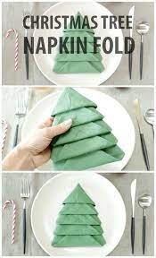 Diy Christmas Tree Napkin Fold Christmas Tree Napkins Christmas Tree Napkin Fold Cheap Christmas Diy