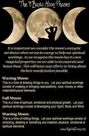 Full Moon Waxing Moon Waning Moon Moon Phases Wicca