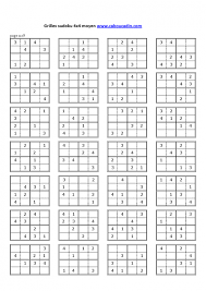 Jeux A Imprimer Gratuit Grilles De Sudoku Enfants Moyens Grilles Sudoku 4x4 Niveau Moyen 9 Sudoku Enfant Sudoku Grille De Sudoku