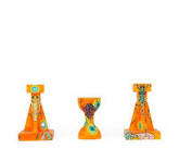 Vintage volkskunst kever kandelaars – set van 3 ...