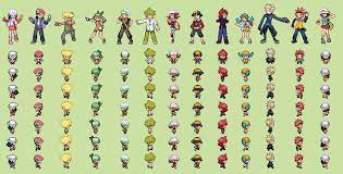 Pixel pokemon fire red sprites. Pkmn World Tournament All Trainers Overworld By Tebited15 Pixel Art Characters Pixel Art Pixel Characters