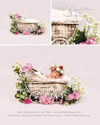 Vintage Stroller With Light Background And Flower Beautiful Digital Background Newborn Ph Baby Photoshoot Boy Digital Photography Backgrounds Baby Photoshoot