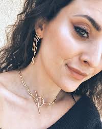 Collar de cadena gruesa con clip de papel, collar de cadena con palanca de  oro, collar de cadena rectangular con palanca, gargantilla de oro, regalo  de Navidad para mamá