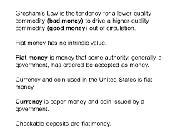 Placing a currency under the authority of a central bank not only helps provide stability, but it also grants the government that. Lesson 9 1 Money Defining Money The Functions Of Money A Medium Of Exchange Is Anything That Is Widely Accepted As A Means Of Payment Money Is Anything Ppt Download