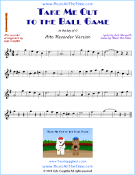 22 popular national songs from various countries in an easy arrangement for piano. Take Me Out To The Ball Game Recorder Sheet Music