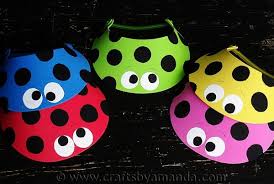 * visor hat #1 and #2 templates. Ladybug Craft Sun Visors Crafts By Amanda