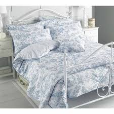 Lush decor french country toile cotton reversible throw, black kohl's. Toile French Blue Bed Linen Set Classic Bed Linen Fbc