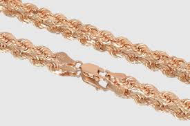 Sold by kooljewelry and ships from amazon fulfillment. 1 5mm 4mm 14k Rope Diamond Cut Solid Rose Gold Necklace Uverly