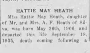 Hattie May Heath (1906-1935)