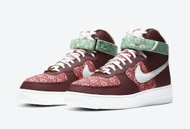 Nike Air Force 1 High Nordic Christmas Dc1620 600 Release Date Sbd In 2020 Nike Air Force Nike Air Fluffy Heels