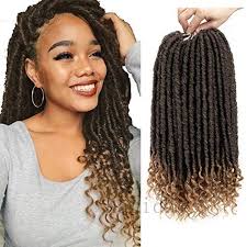 6 Packs Lot 16 Inch Faux Locs Crochet Twist Hair With Curly Ends Goddess Locs Synthetic Braiding H Faux Locs Hairstyles Curly Faux Locs Crochet Curly Faux Locs