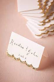 Glitter Dipped Place Cards Card Table Wedding Place Cards Wedding Diy Wedding Place Cards