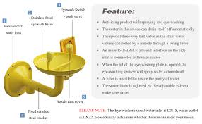 Eye wash stations and eye wash kits from denios help protect employee's eyes when handling hazardous materials. Amazon Com Cgoldenwall Eye Wash Station Wall Mounted Eyewash Station Emergency Eye Face Washing Sink Plumbing Connection 304 Stainless Steel Yellow Abs Coating Home Improvement